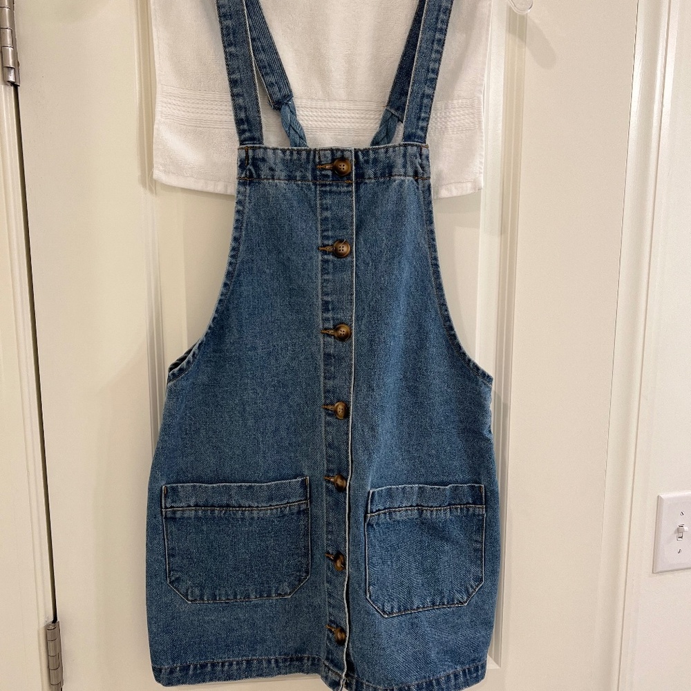 B by Boulevard Denim Dress Y2K 90s 80s--Size Medium - Picture 1 of 9